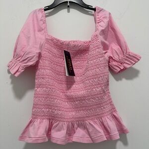 Polo by Ralph Lauren Pink Smocked Blouse